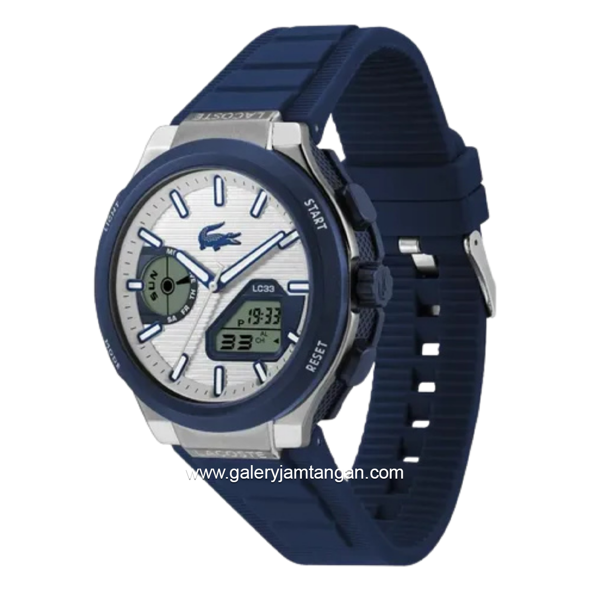 LACOSTE LC33 BETTER 2011515 Blue Dial White Silicone Strap