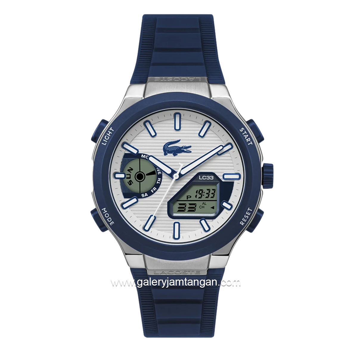 LACOSTE LC33 BETTER 2011515 Blue Dial White Silicone Strap