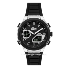LACOSTE LC33 BETTER 2011516 Black Silver Silicone Strap