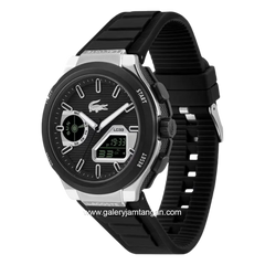 LACOSTE LC33 BETTER 2011516 Black Silver Silicone Strap