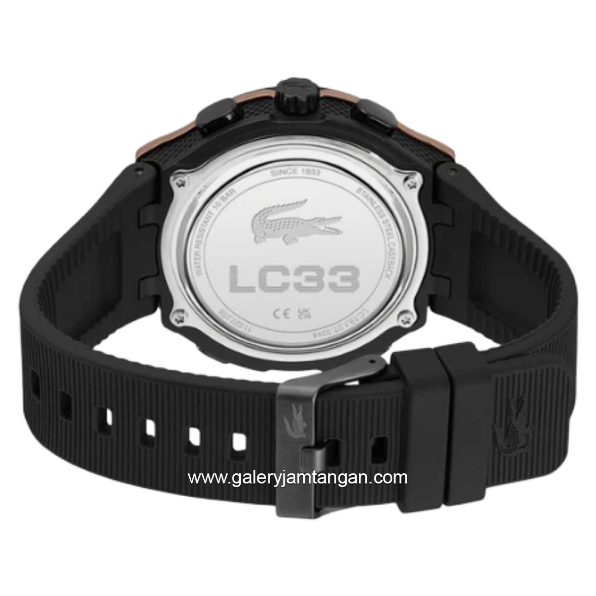 LACOSTE LC33 BETTER 2011517 Black Rosegold Silicone Strap
