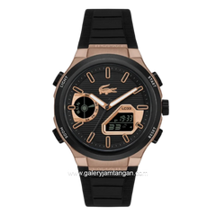 LACOSTE LC33 BETTER 2011517 Black Rosegold Silicone Strap