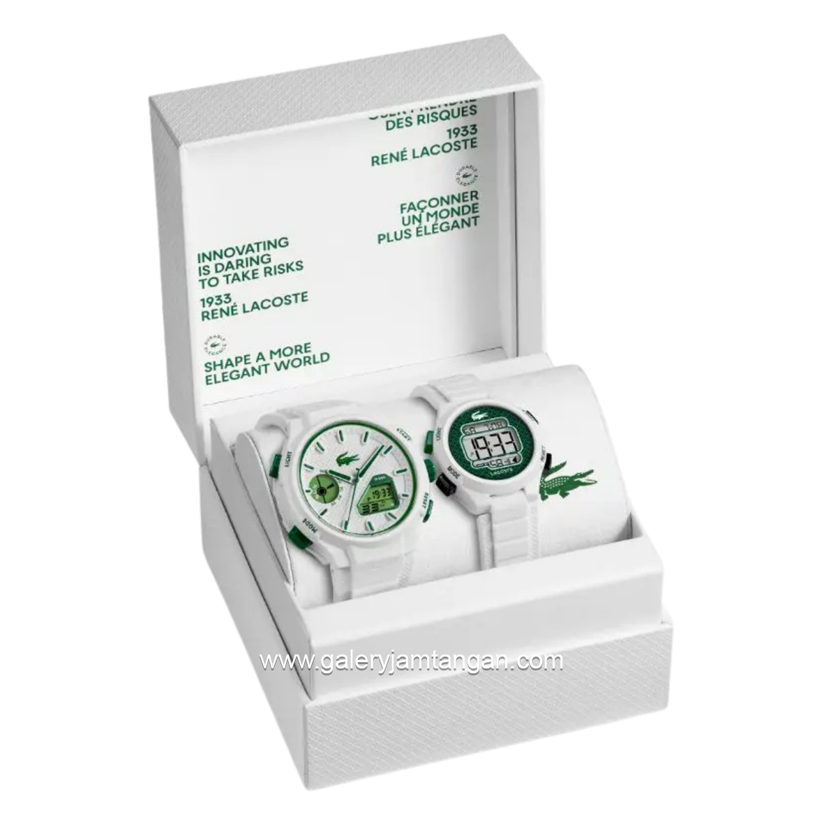LACOSTE 2070064 GIFT SET White Silicone Strap
