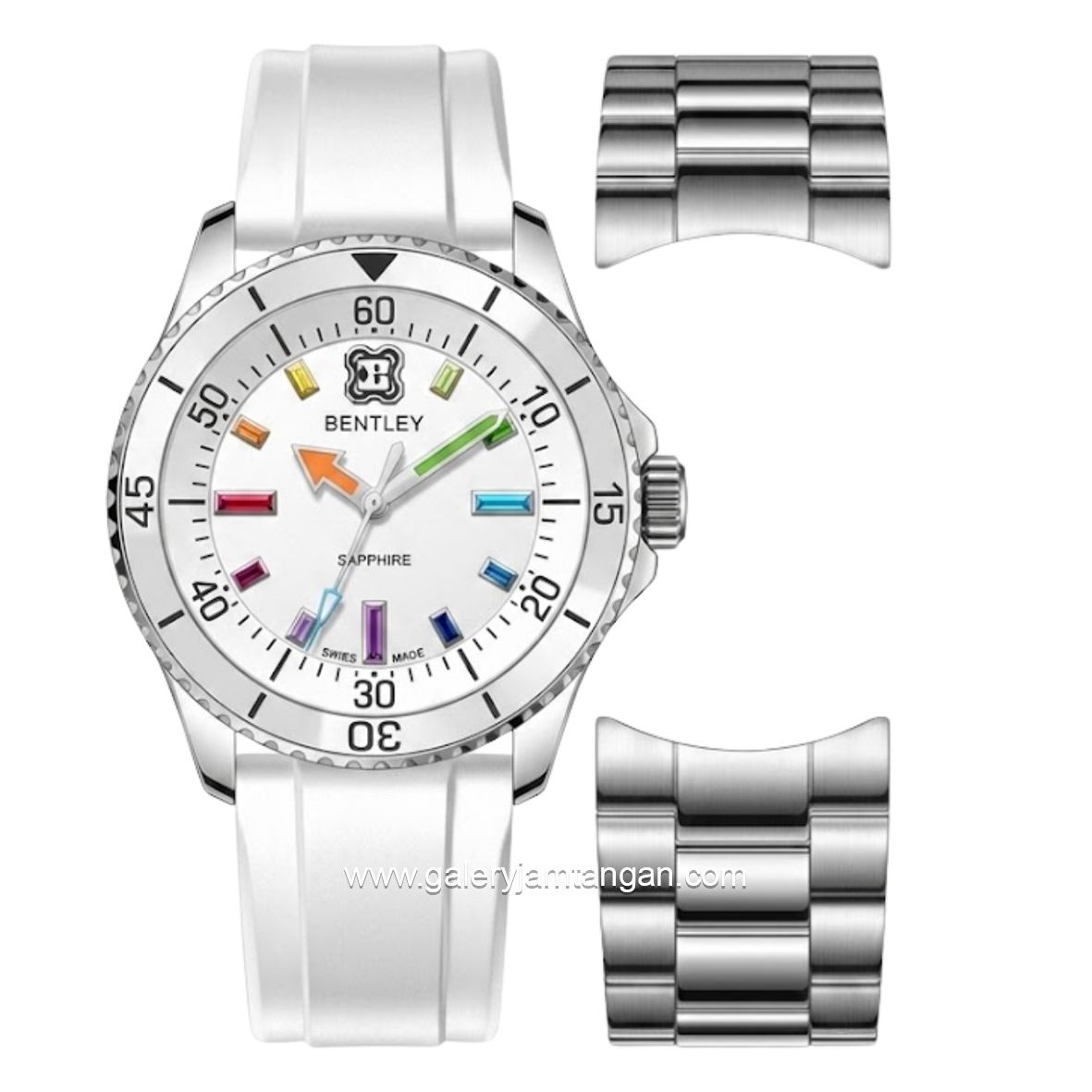 BENTLEY BL-20-84 Full White Rubber Strap