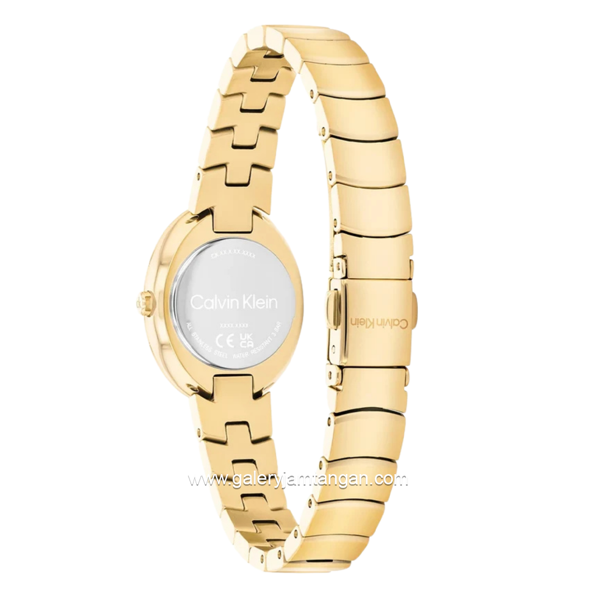 CALVIN KLEIN TWISTED BEZEL 25100147 Full Gold Stainless Steel Strap