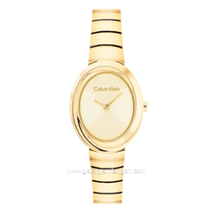 CALVIN KLEIN TWISTED BEZEL 25100147 Full Gold Stainless Steel Strap