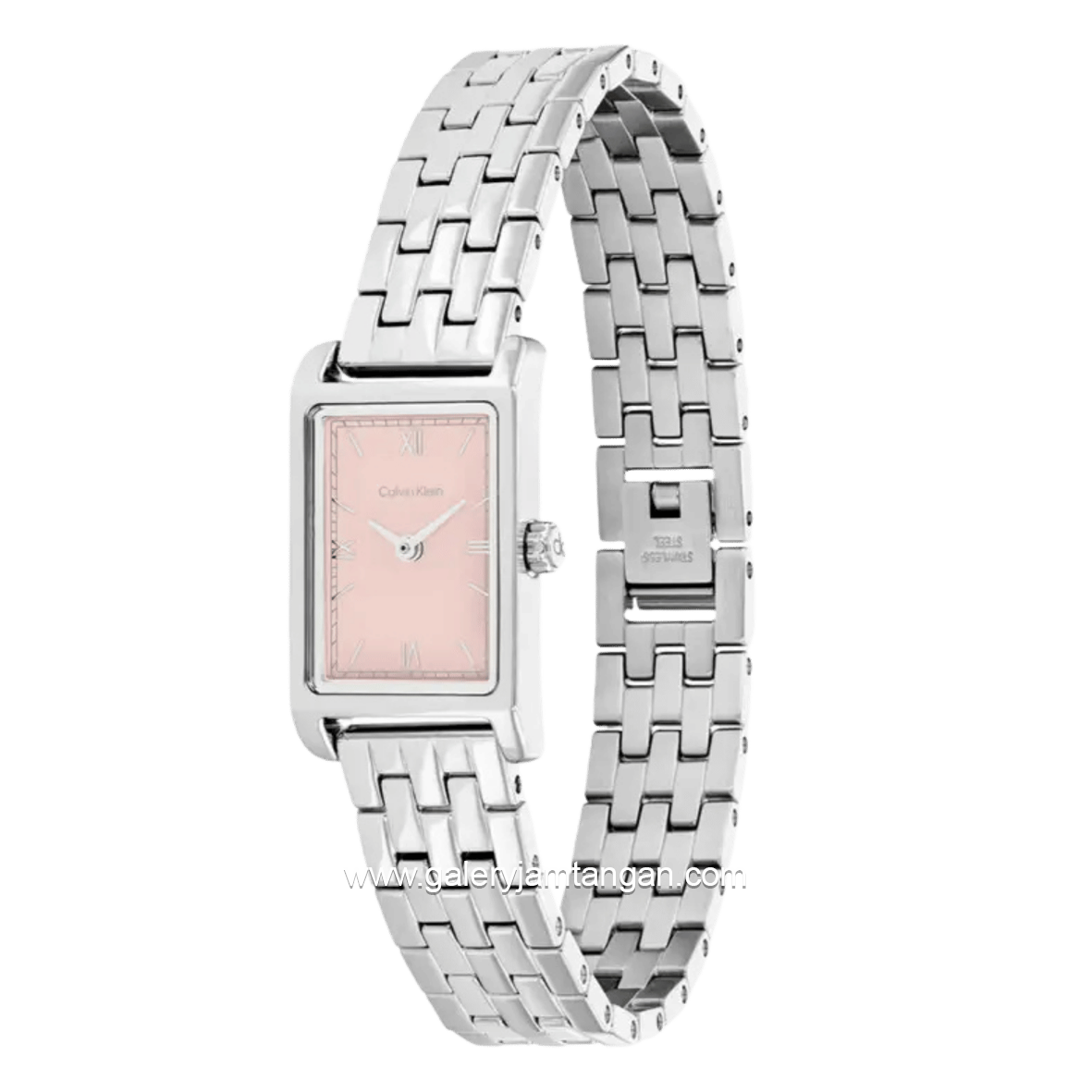 CALVIN KLEIN LIGHT 25100197 Silver Dial Pink Stainless Steel Strap