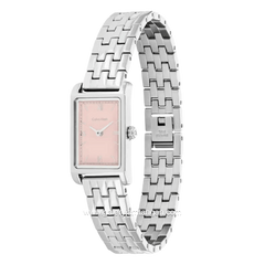 CALVIN KLEIN LIGHT 25100197 Silver Dial Pink Stainless Steel Strap