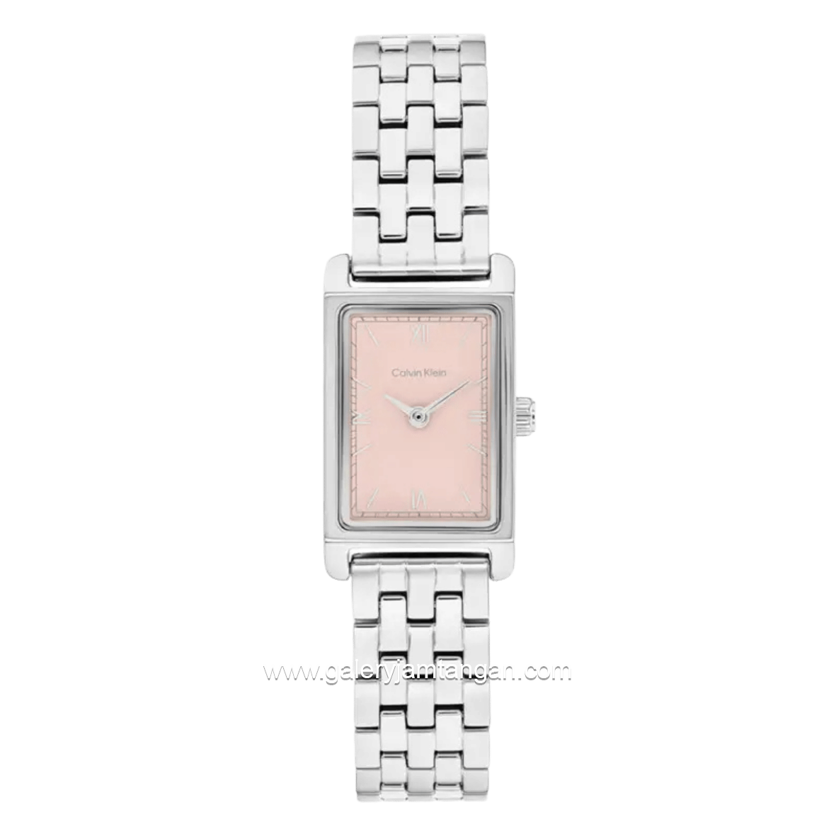 CALVIN KLEIN LIGHT 25100197 Silver Dial Pink Stainless Steel Strap