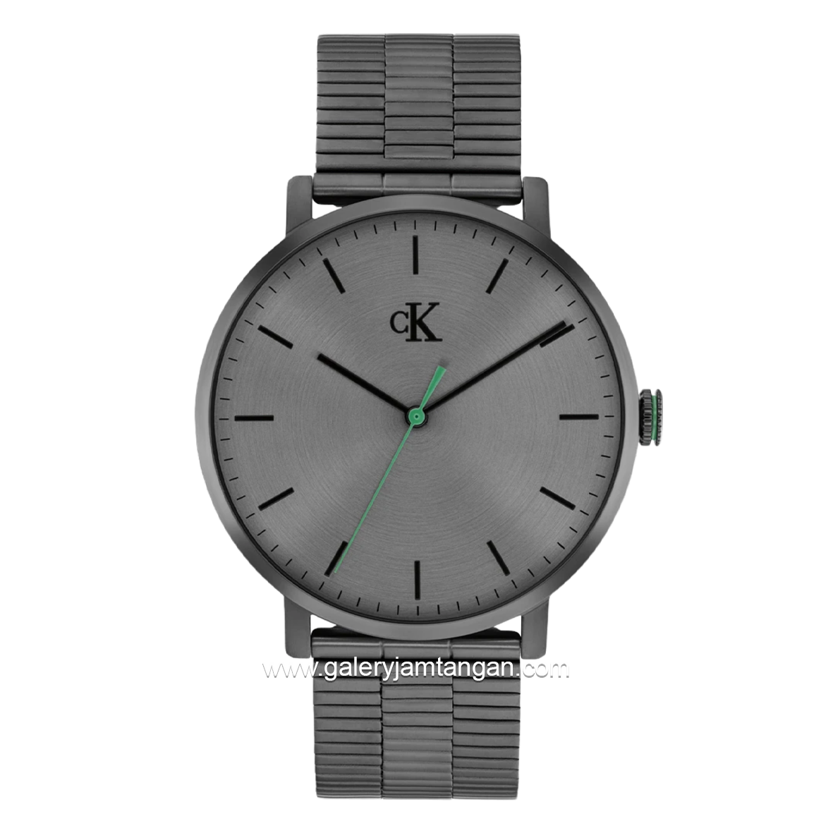 CALVIN KLEIN 25200551 Gray Jarum Green Stainless Steel Strap