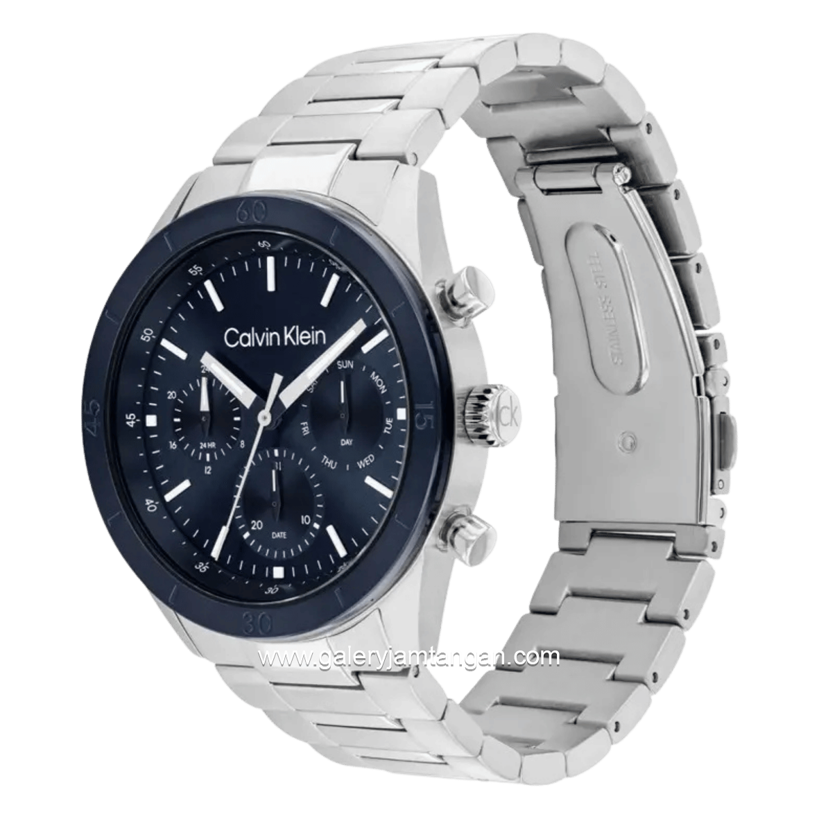 CALVIN KLEIN PERFORMANCE 25200556 Silver Dial Blue Stainless Steel Strap