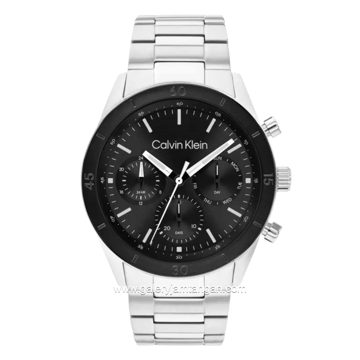 CALVIN KLEIN PERFORMANCE 25200557 Silver Dial Black Stainless Steel Strap