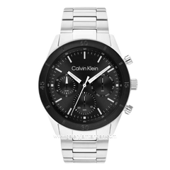 CALVIN KLEIN PERFORMANCE 25200557 Silver Dial Black Stainless Steel Strap