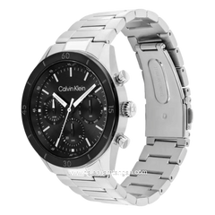 CALVIN KLEIN PERFORMANCE 25200557 Silver Dial Black Stainless Steel Strap