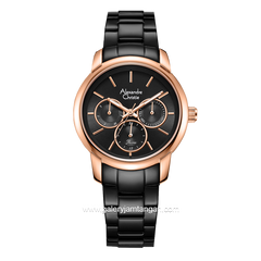 Alexandre Christie AC 2A34 BF Black Rosegold Stainless Steel