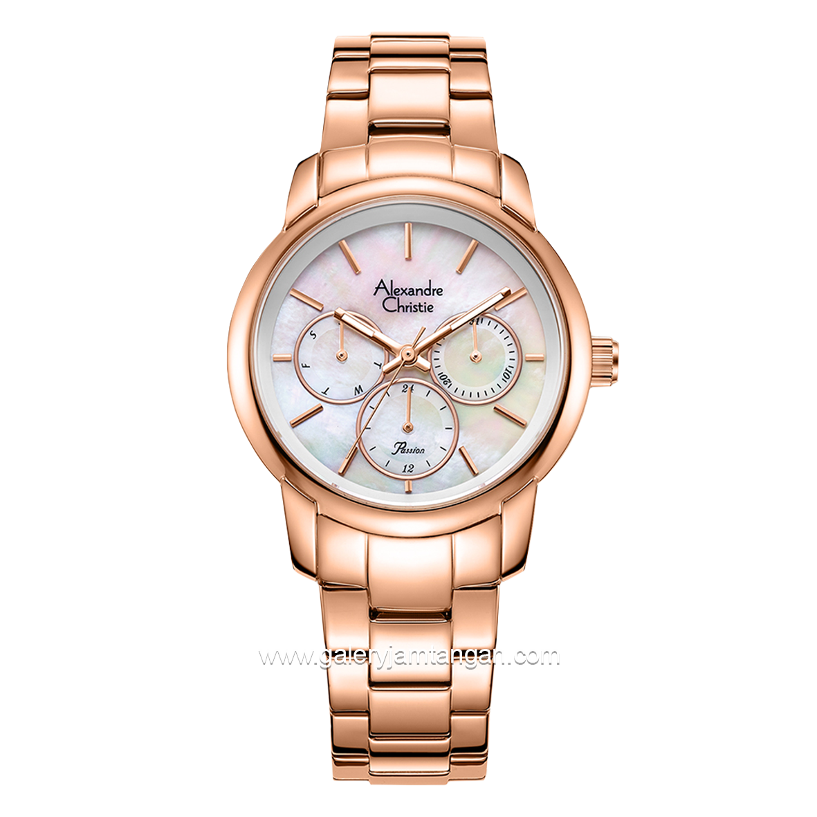 Alexandre Christie AC 2A34 BF Rosegold Dial White Stainless Steel