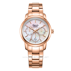 Alexandre Christie AC 2A34 BF Rosegold Dial White Stainless Steel