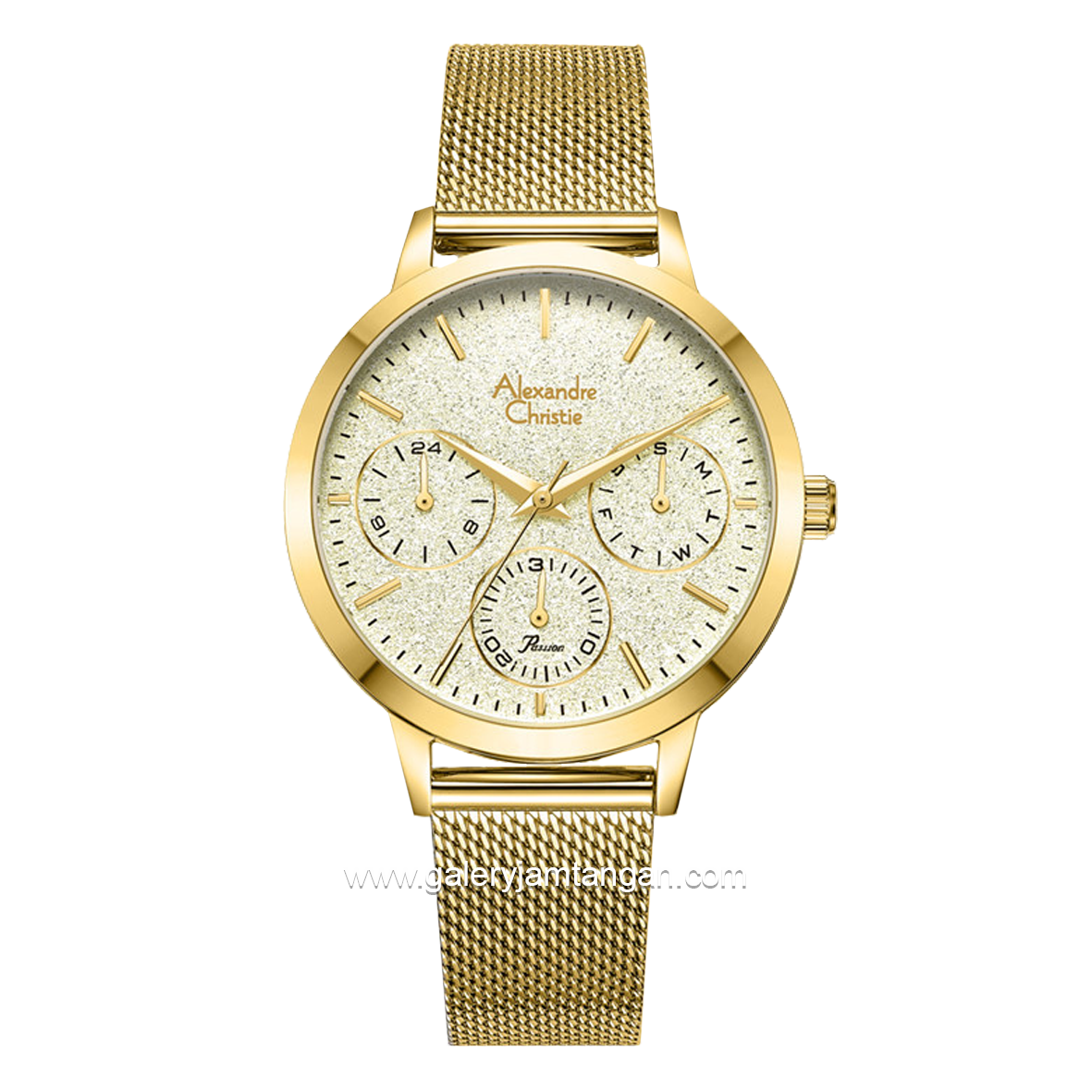 Alexandre Christie AC 2B25 BF Full Gold Shandrope Strap