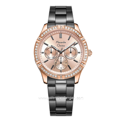 Alexandre Christie AC 2A51 BF Multifunction Black Rosegold Stainless Steel