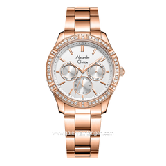 Alexandre Christie AC 2A51 BF Multifunction Rosegold Dial White Stainless Steel
