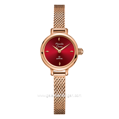 Alexandre Christie AC 2B35 LH Women's Watch Rosegold Dial Red Shandrope Strap