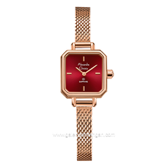 Alexandre Christie AC 2B36 LH Women's Watch Rosegold Dial Red Shandrope Strap