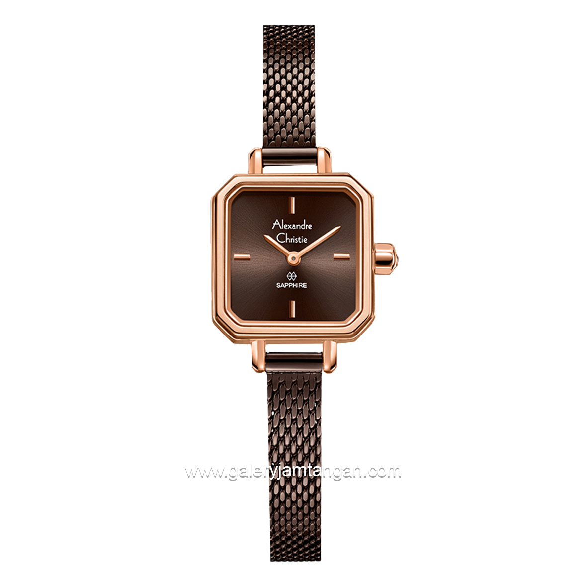 Alexandre Christie AC 2B36 LH Women's Watch Brown Rosegold Shandrope Strap