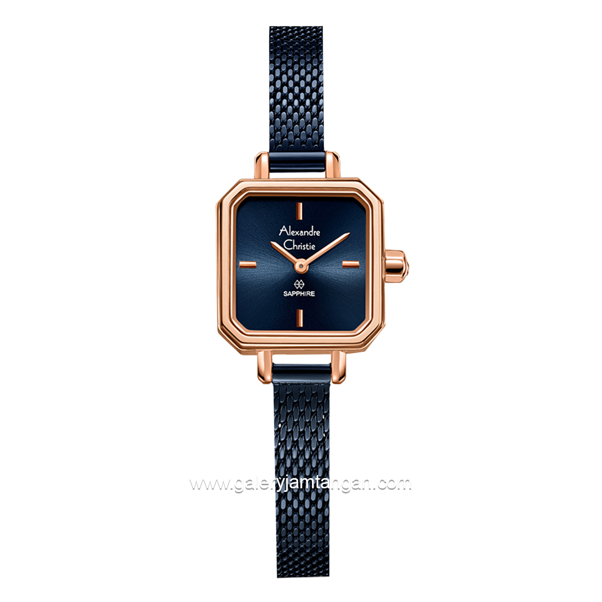 Alexandre Christie AC 2B36 LH Women's Watch Navy Rosegold Shandrope Strap