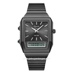 Alexandre Christie AC 2B37 LH Dual Time Black Peach Stainles Steel