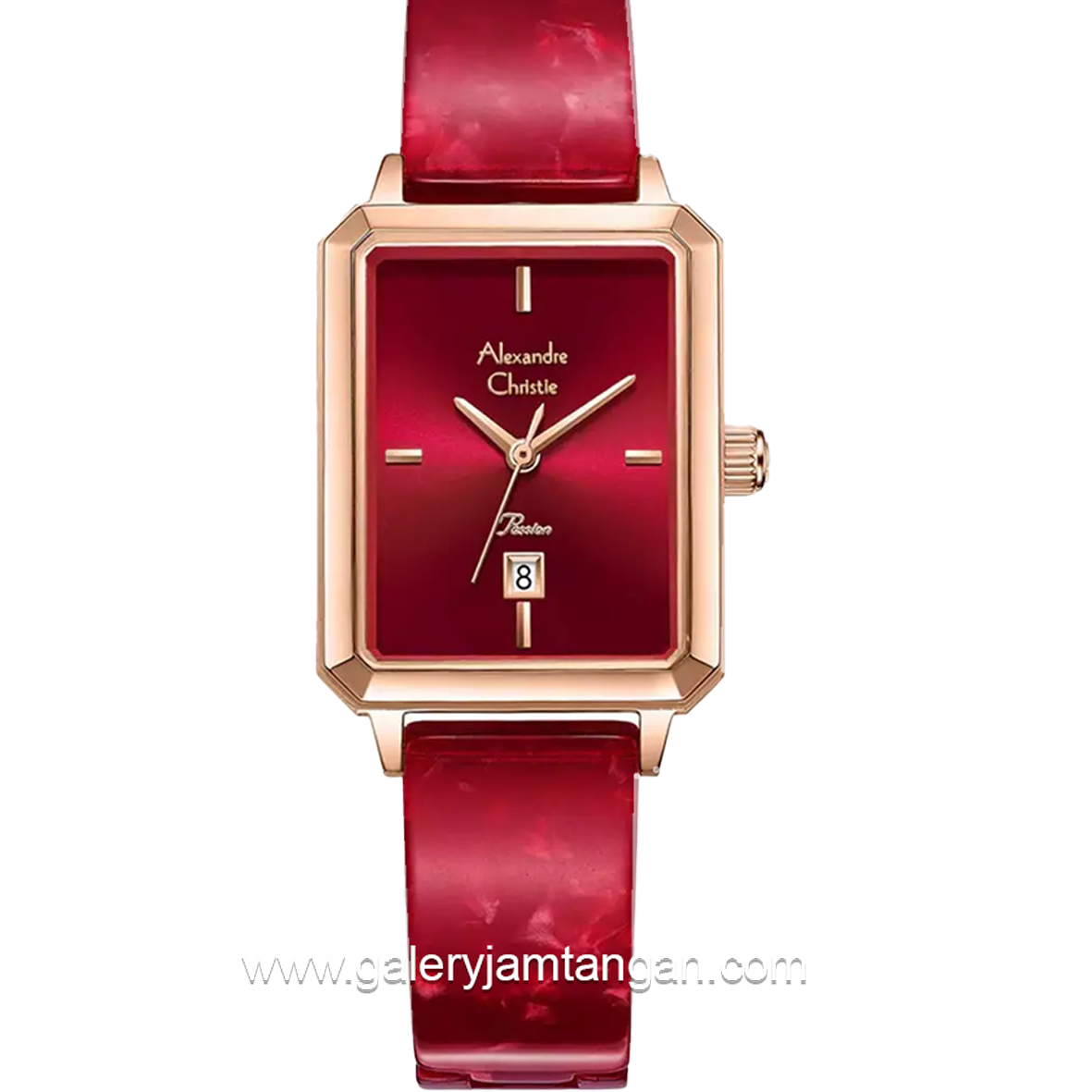 Alexandre Christie AC 2B75 LD Red Ceramic Strap