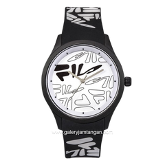 FILA 38-129-205 Analog Black Dial White Silicone Strap