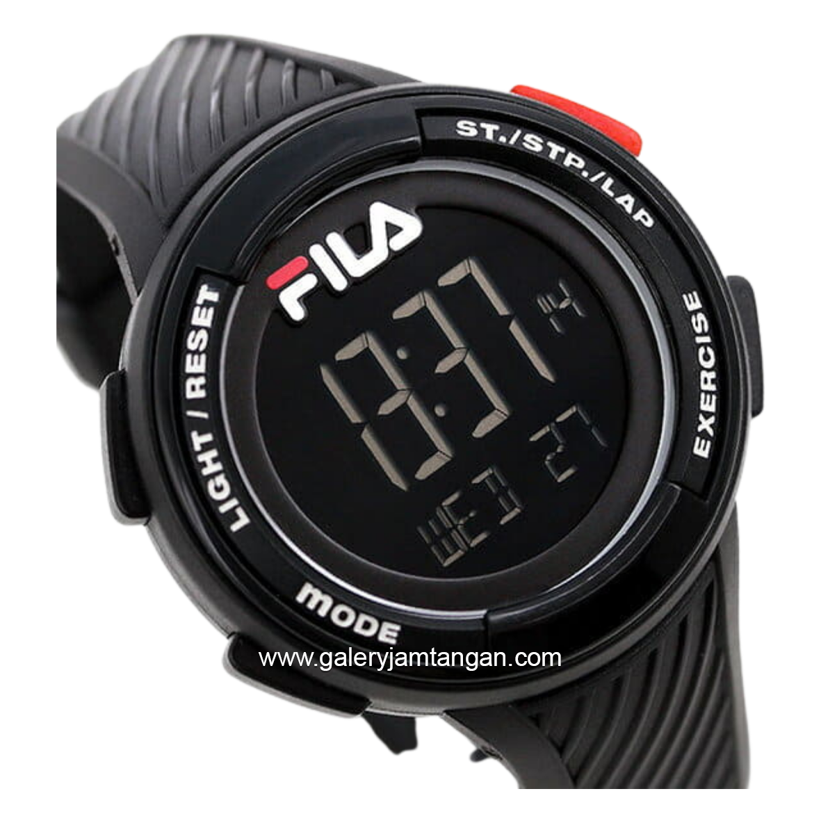 FILA 38-163-001 Digital Full Black Silicone Strap
