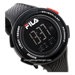 FILA 38-163-001 Digital Full Black Silicone Strap
