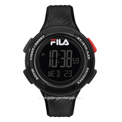 FILA 38-163-001 Digital Full Black Silicone Strap