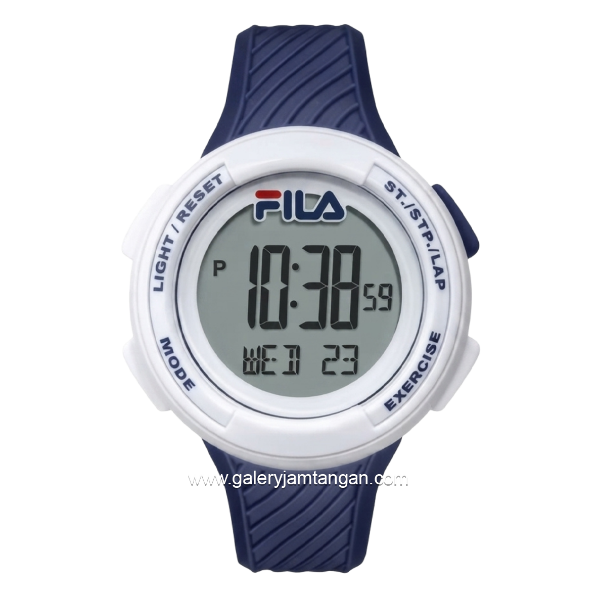 FILA 38-163-002 Digital Navy White Silicone Strap