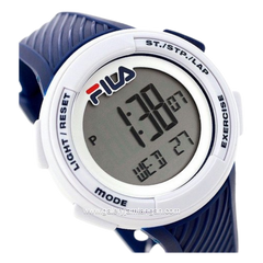 FILA 38-163-002 Digital Navy White Silicone Strap