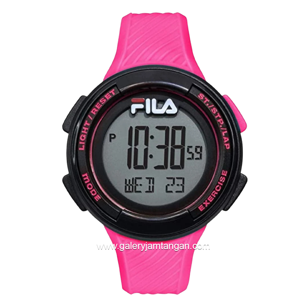 FILA 38-163-004 Digital Pink Black Silicone Strap