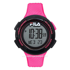 FILA 38-163-004 Digital Pink Black Silicone Strap