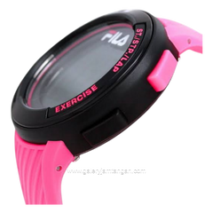 FILA 38-163-004 Digital Pink Black Silicone Strap