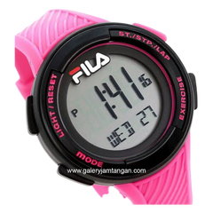 FILA 38-163-004 Digital Pink Black Silicone Strap