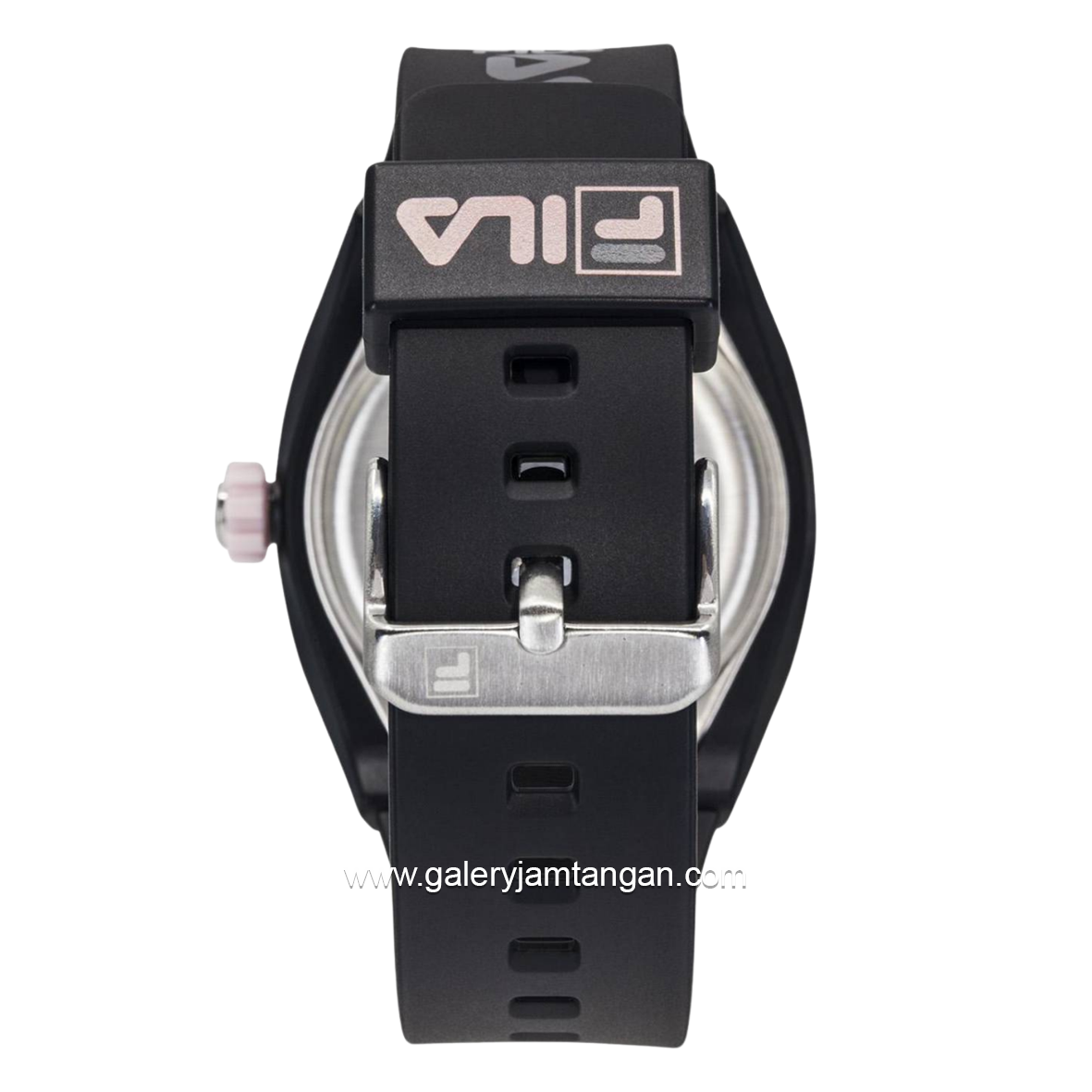 FILA 38-180-104 Analog Black Pink Rubber Strap