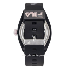 FILA 38-180-104 Analog Black Pink Rubber Strap