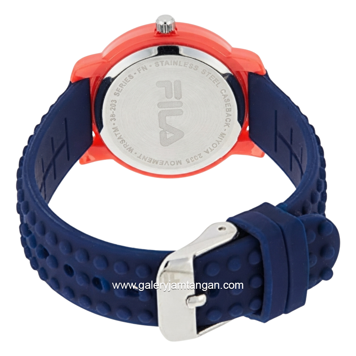 FILA 38-203-004 Navy Red Rubber Strap