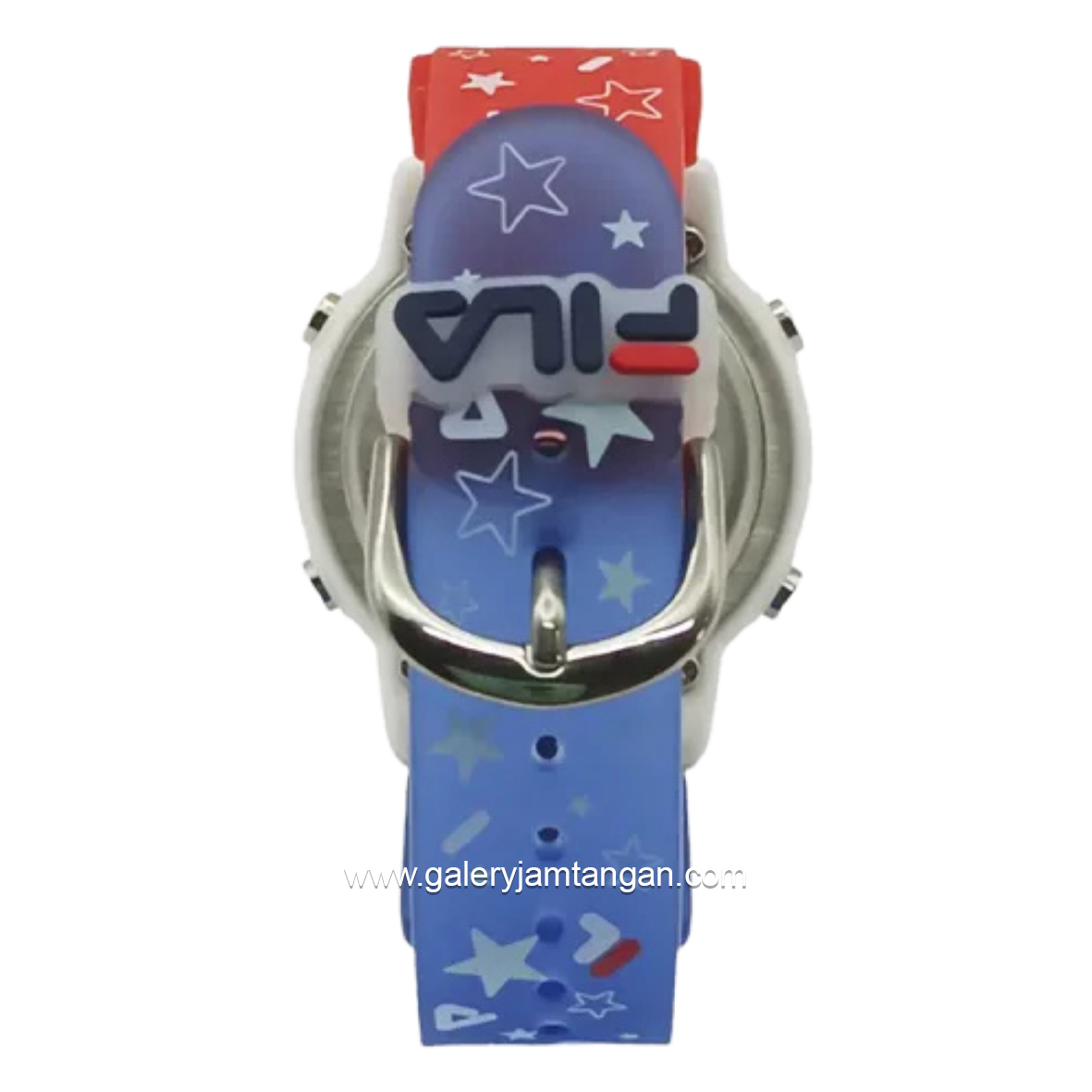 FILA 38-218-007 Digital Navy Red Silicone Strap