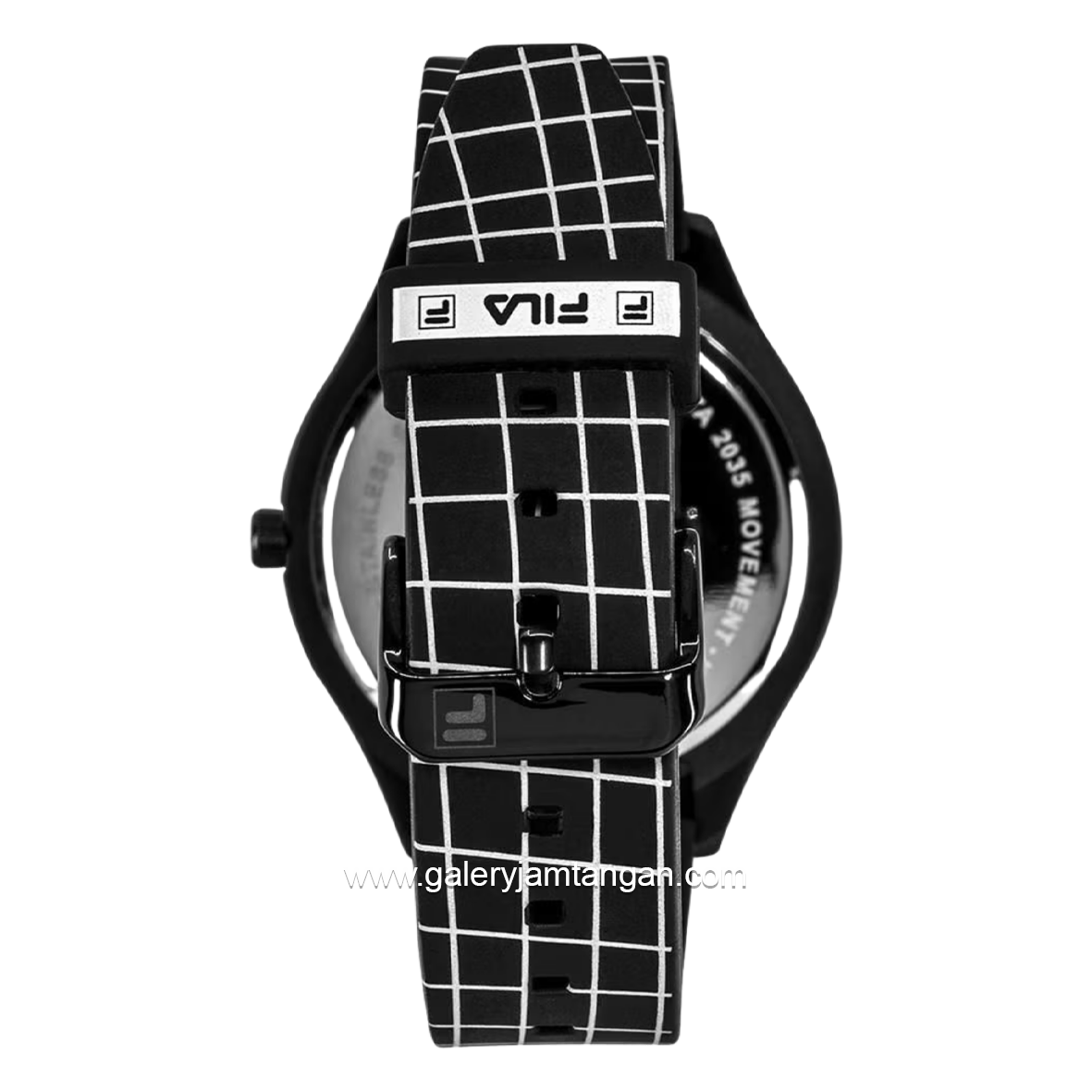 FILA 38-321-202 Black White Silicone Strap