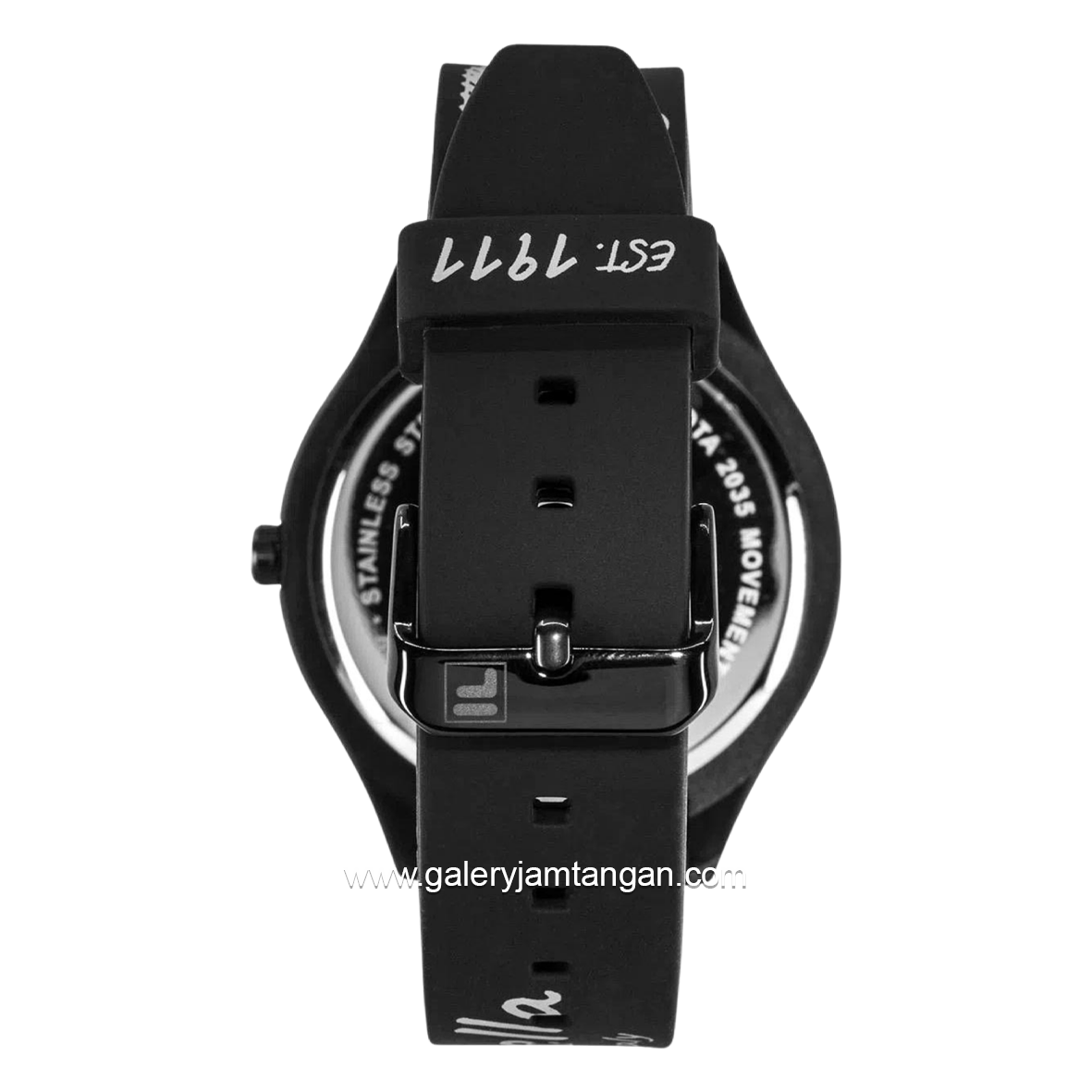 FILA 38-321-302 Black White Silicone Strap