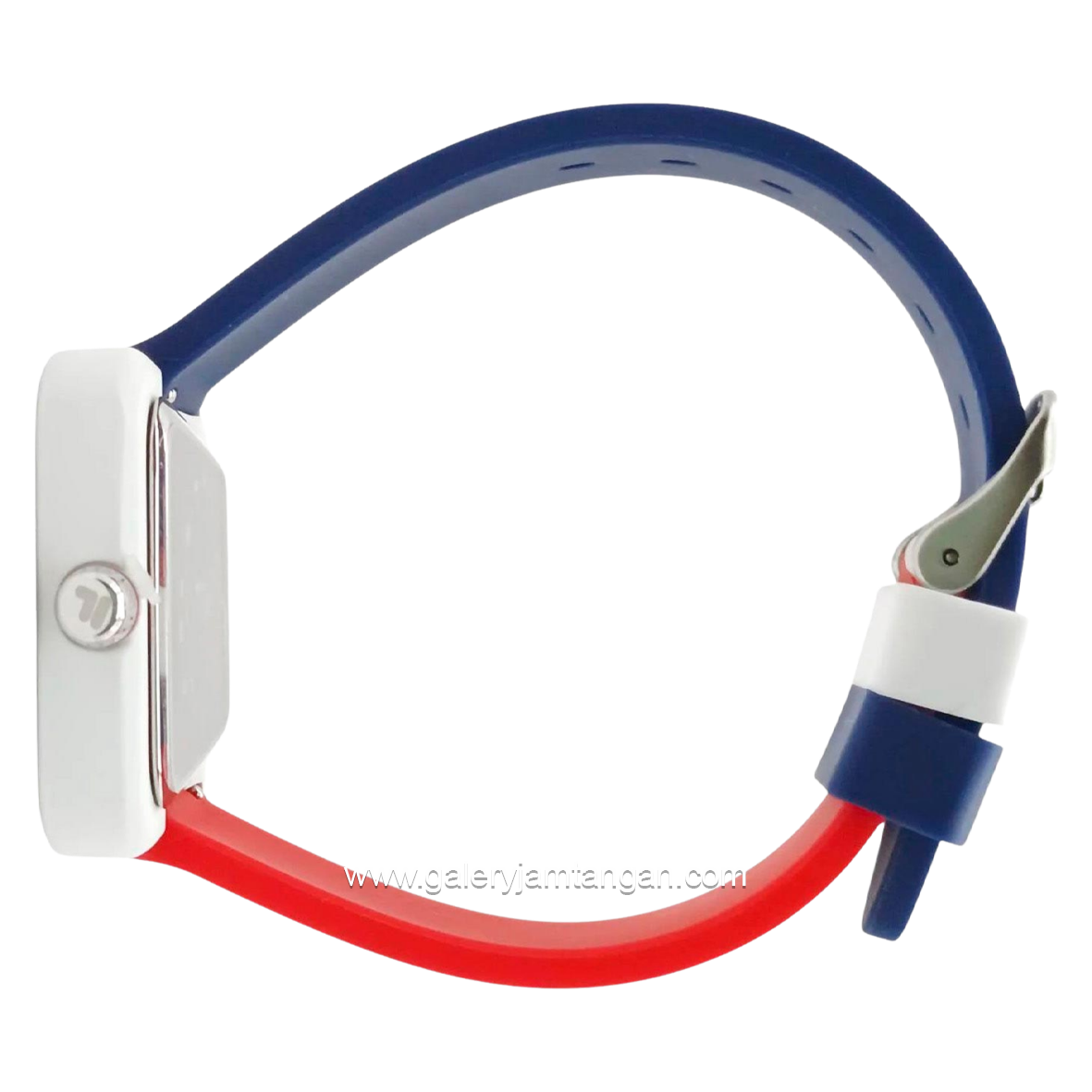 FILA 38-343-001 Red Blue Ring White Silicone Strap
