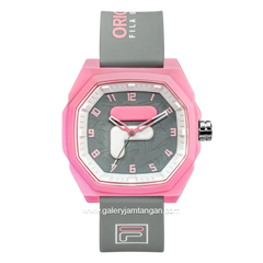 FILA 38-348-004 Analog Gray Pink Silicone Strap