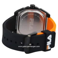 FILA 38-6105-003 Black Orange Silicone Strap