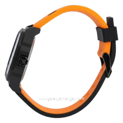 FILA 38-6105-003 Black Orange Silicone Strap